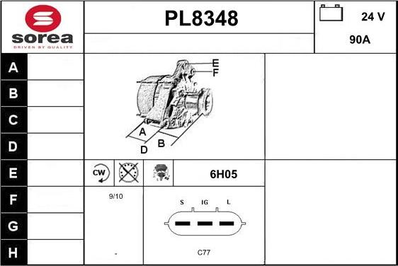 SNRA PL8348 - Генератор autozip.com.ua