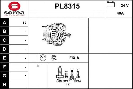 SNRA PL8315 - Генератор autozip.com.ua