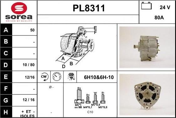 SNRA PL8311 - Генератор autozip.com.ua