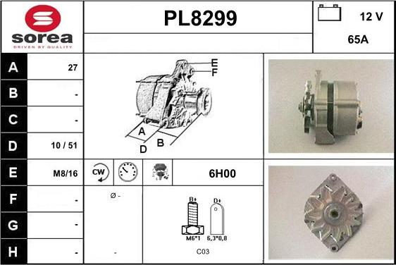 SNRA PL8299 - Генератор autozip.com.ua