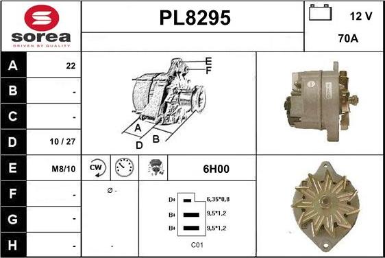 SNRA PL8295 - Генератор autozip.com.ua