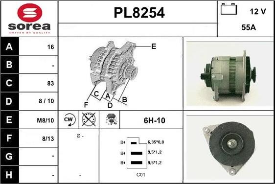 SNRA PL8254 - Генератор autozip.com.ua