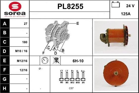 SNRA PL8255 - Генератор autozip.com.ua