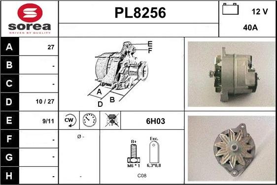 SNRA PL8256 - Генератор autozip.com.ua