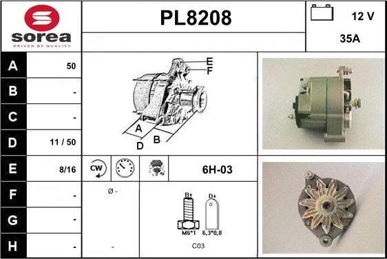 SNRA PL8208 - Генератор autozip.com.ua