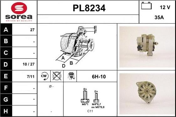 SNRA PL8234 - Генератор autozip.com.ua