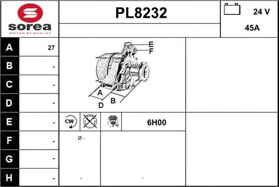 SNRA PL8232 - Генератор autozip.com.ua