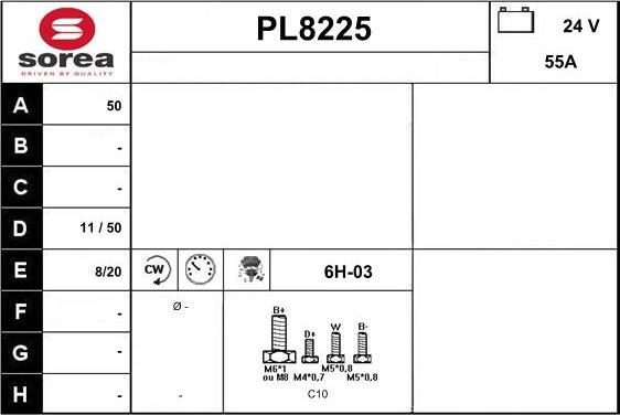 SNRA PL8225 - Генератор autozip.com.ua