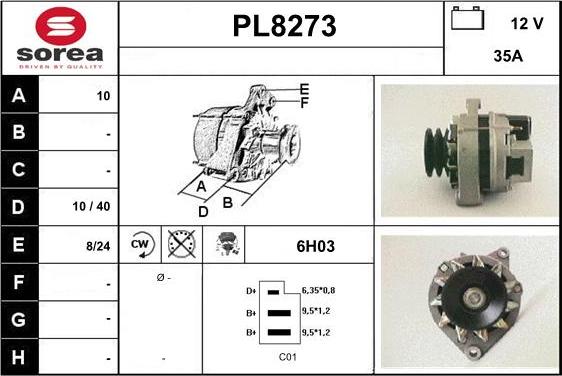 SNRA PL8273 - Генератор autozip.com.ua