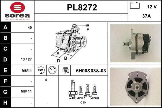 SNRA PL8272 - Генератор autozip.com.ua