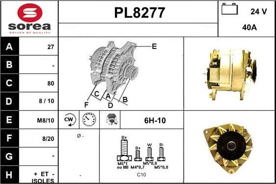 SNRA PL8277 - Генератор autozip.com.ua