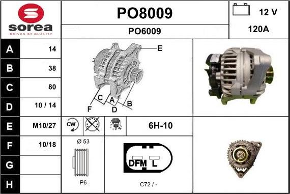 SNRA PO8009 - Генератор autozip.com.ua