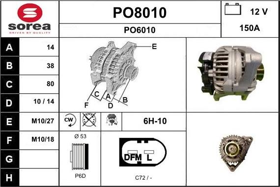 SNRA PO8010 - Генератор autozip.com.ua