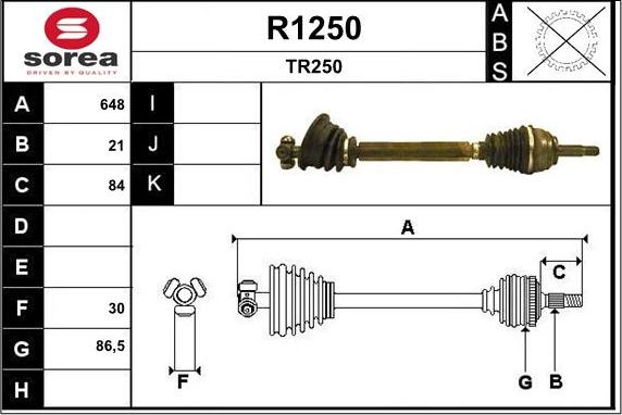 SNRA R1250 - Приводний вал autozip.com.ua