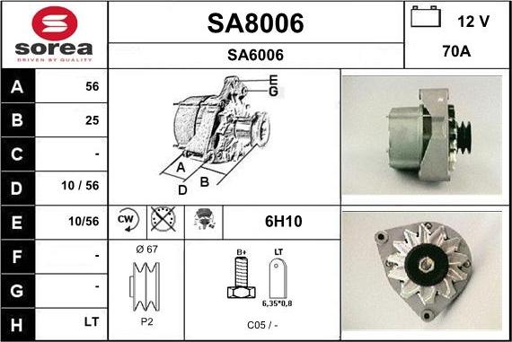 SNRA SA8006 - Генератор autozip.com.ua