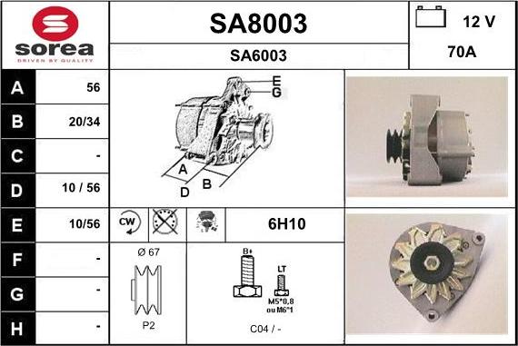 SNRA SA8003 - Генератор autozip.com.ua