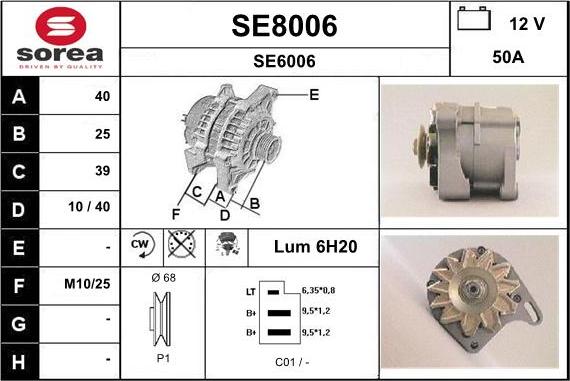 SNRA SE8006 - Генератор autozip.com.ua