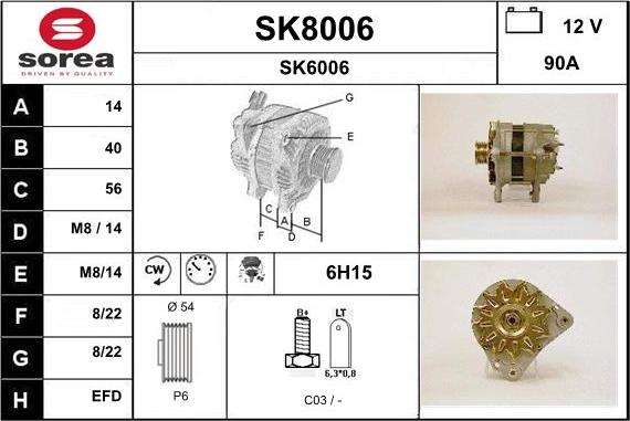 SNRA SK8006 - Генератор autozip.com.ua
