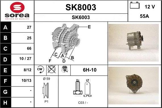 SNRA SK8003 - Генератор autozip.com.ua
