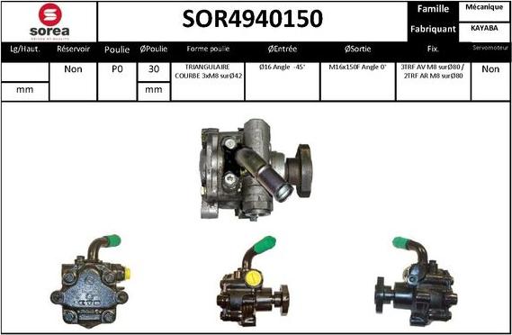 SNRA SOR4940150 - Гідравлічний насос, рульове управління, ГУР autozip.com.ua