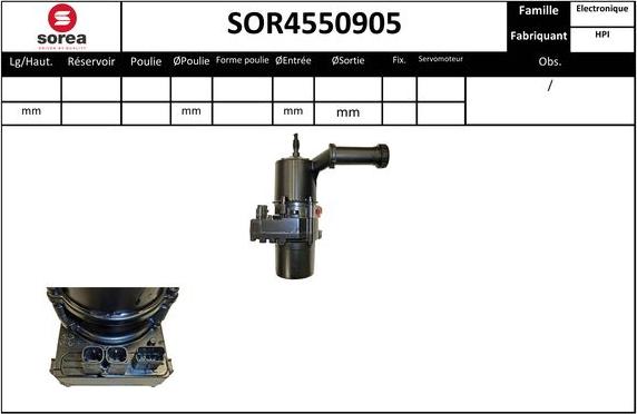 SNRA SOR4550905 - Гідравлічний насос, рульове управління, ГУР autozip.com.ua