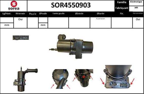 SNRA SOR4550903 - Гідравлічний насос, рульове управління, ГУР autozip.com.ua