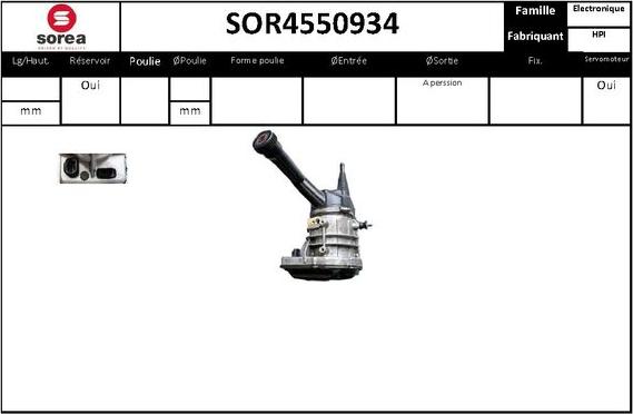 SNRA SOR4550934 - Гідравлічний насос, рульове управління, ГУР autozip.com.ua
