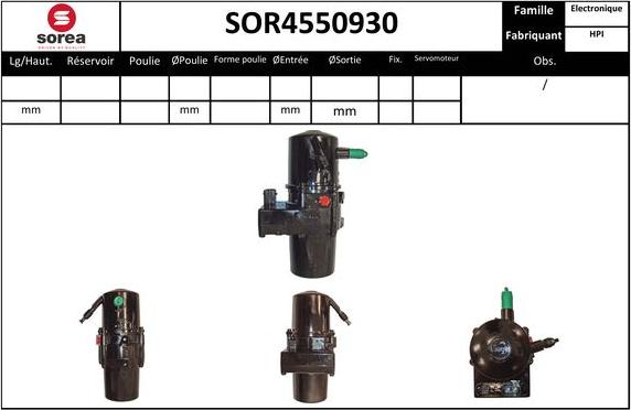 SNRA SOR4550930 - Гідравлічний насос, рульове управління, ГУР autozip.com.ua