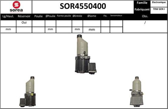 SNRA SOR4550400 - Гідравлічний насос, рульове управління, ГУР autozip.com.ua