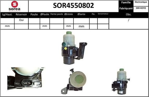 SNRA SOR4550802 - Гідравлічний насос, рульове управління, ГУР autozip.com.ua