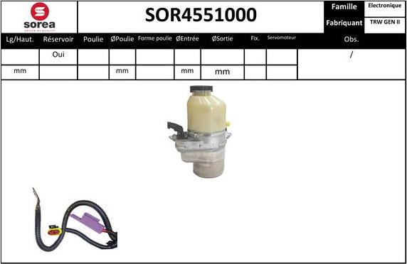 SNRA SOR4551000 - Гідравлічний насос, рульове управління, ГУР autozip.com.ua
