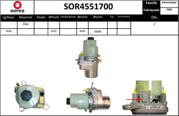 SNRA SOR4551700 - Гідравлічний насос, рульове управління, ГУР autozip.com.ua