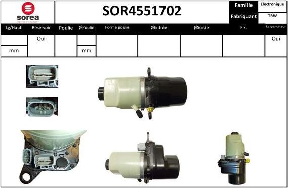 SNRA SOR4551702 - Гідравлічний насос, рульове управління, ГУР autozip.com.ua