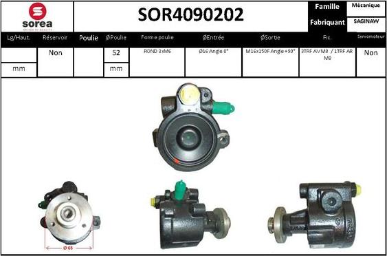 SNRA SOR4090202 - Гідравлічний насос, рульове управління, ГУР autozip.com.ua
