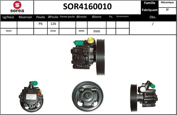 SNRA SOR4160010 - Гідравлічний насос, рульове управління, ГУР autozip.com.ua