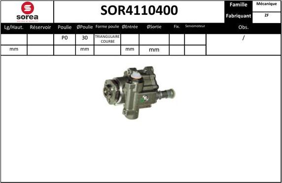 SNRA SOR4110400 - Гідравлічний насос, рульове управління, ГУР autozip.com.ua