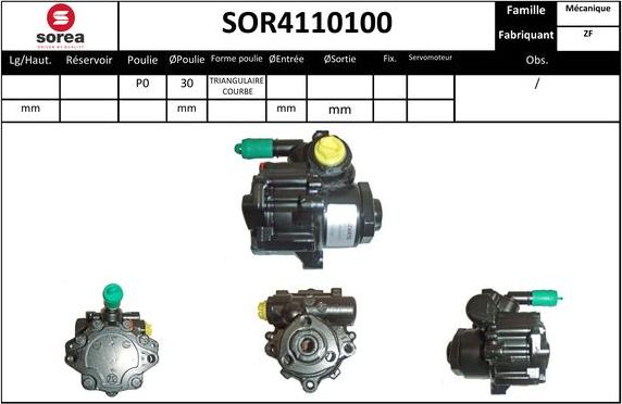 SNRA SOR4110100 - Гідравлічний насос, рульове управління, ГУР autozip.com.ua