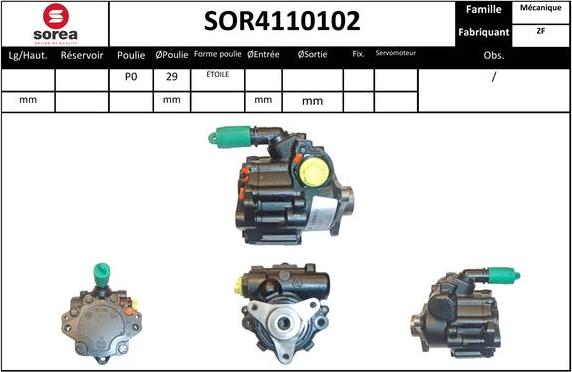 SNRA SOR4110102 - Гідравлічний насос, рульове управління, ГУР autozip.com.ua