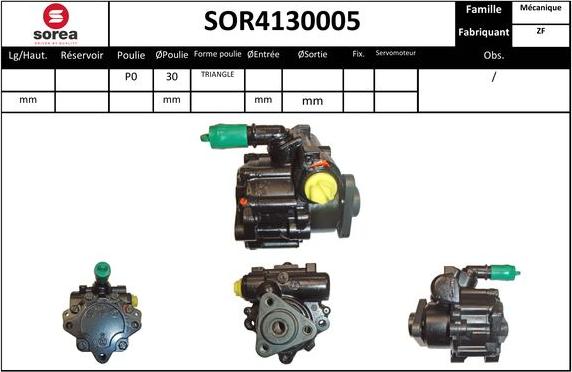 SNRA SOR4130005 - Гідравлічний насос, рульове управління, ГУР autozip.com.ua