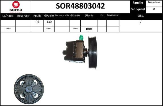 SNRA SOR48803042 - Гідравлічний насос, рульове управління, ГУР autozip.com.ua