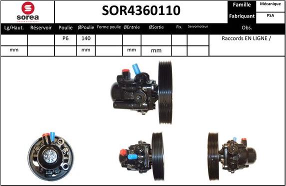 SNRA SOR4360110 - Гідравлічний насос, рульове управління, ГУР autozip.com.ua