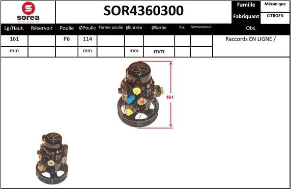 SNRA SOR4360300 - Гідравлічний насос, рульове управління, ГУР autozip.com.ua