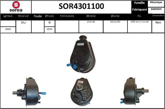 SNRA SOR4301100 - Гідравлічний насос, рульове управління, ГУР autozip.com.ua