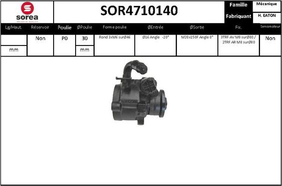 SNRA SOR4710140 - Гідравлічний насос, рульове управління, ГУР autozip.com.ua