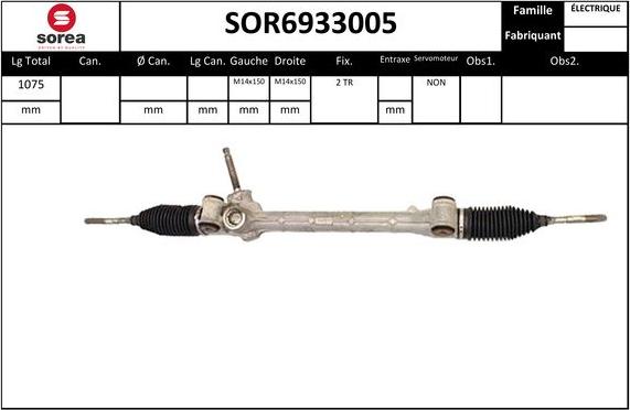 SNRA SOR6933005 - Рульовий механізм, рейка autozip.com.ua