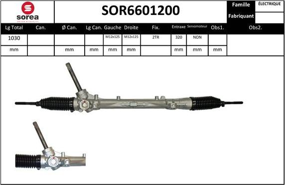 SNRA SOR6601200 - Рульовий механізм, рейка autozip.com.ua