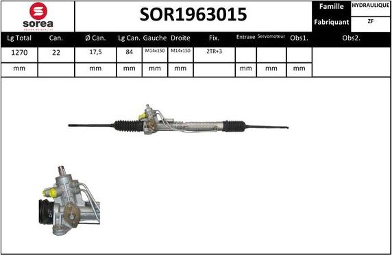 SNRA SOR1963015 - Рульовий механізм, рейка autozip.com.ua
