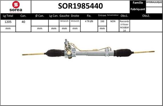 SNRA SOR1985440 - Рульовий механізм, рейка autozip.com.ua