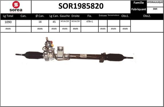 SNRA SOR1985820 - Рульовий механізм, рейка autozip.com.ua