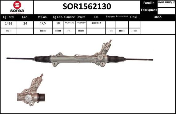 SNRA SOR1562130 - Рульовий механізм, рейка autozip.com.ua